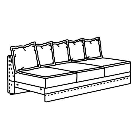 IKEA - GRÖNLID, frame for 3-seat sofa