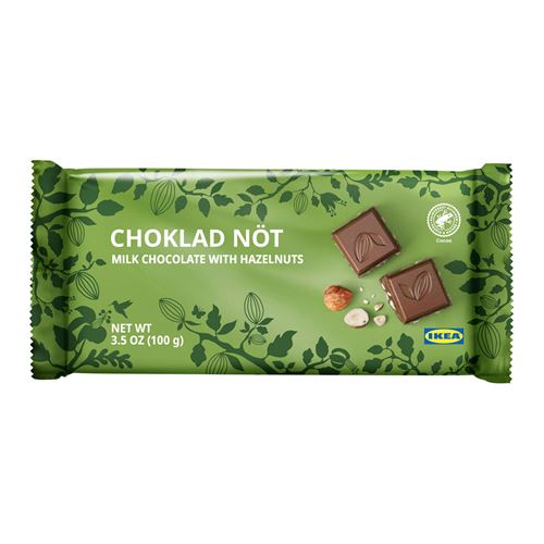 IKEA - CHOKLAD NÖT, milk chocolate with nuts, 100 gr