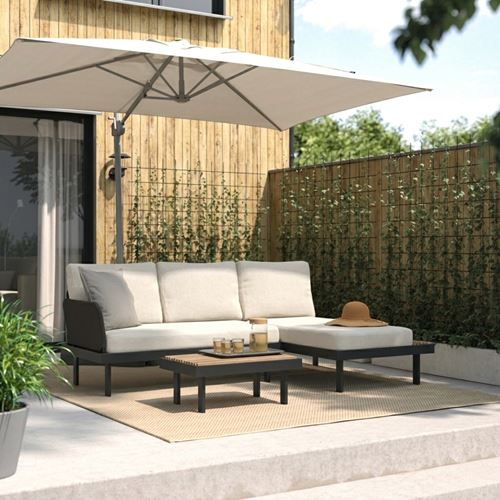 IKEA - REVSKAR, garden corner seating group, anthracite