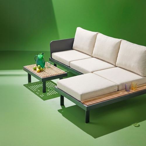 IKEA - REVSKAR, garden corner seating group, anthracite