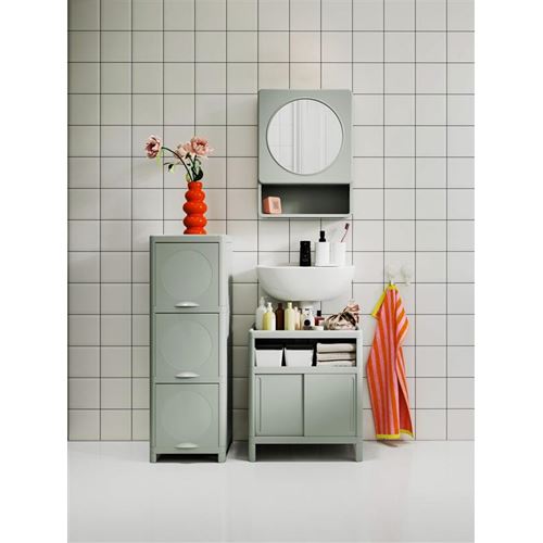 IKEA - IVÖSJÖN, banyo takımı, yeşil-beyaz