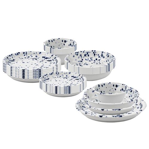 IKEA - SILVERSIDA, yemek takımı, desenli-mavi