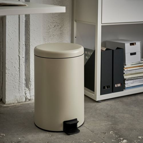 IKEA - STENTRAPPA, waste bin, light grey/beige, 18 l