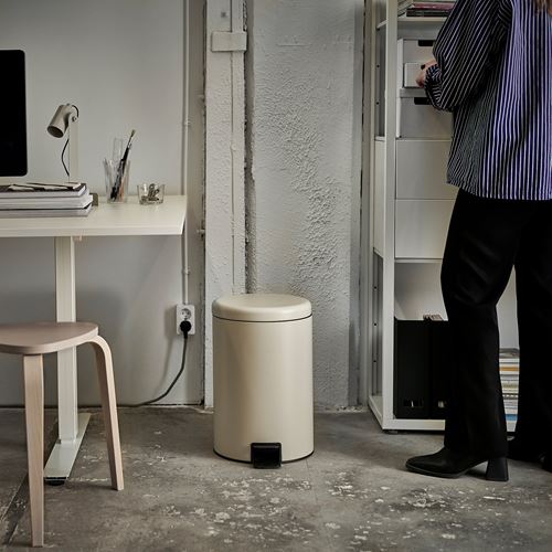 IKEA - STENTRAPPA, waste bin, light grey/beige, 18 l