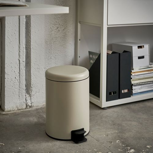 IKEA - STENTRAPPA, waste bin, light grey/beige, 9 l