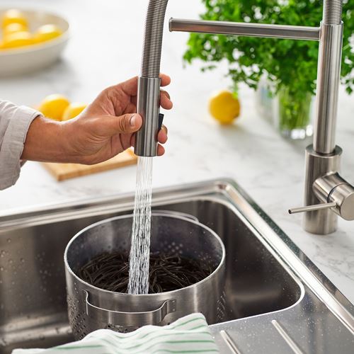 IKEA - SALLSJÖN, sink tap, metal color