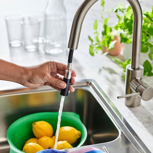 IKEA - SALLSJÖN, eviye bataryası, metal rengi