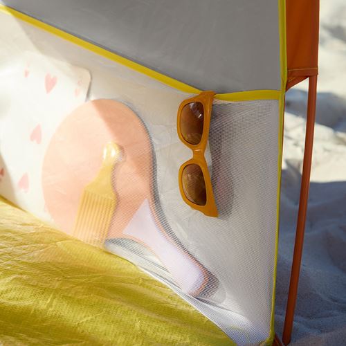 IKEA - STRANDÖN, pop-up sun/wind shelter, bright orange-bright yellow