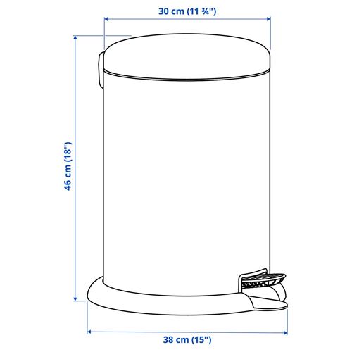 IKEA - GANGSKYFFEL, waste bin, grey-green, 18 l