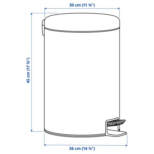 IKEA - STENTRAPPA, waste bin, light grey/beige, 18 l