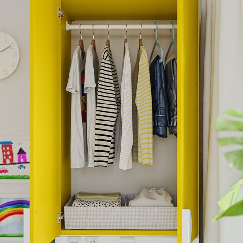IKEA - LASTARE, LASTARE wardrobe, white/yellow, 60x42x200 cm
