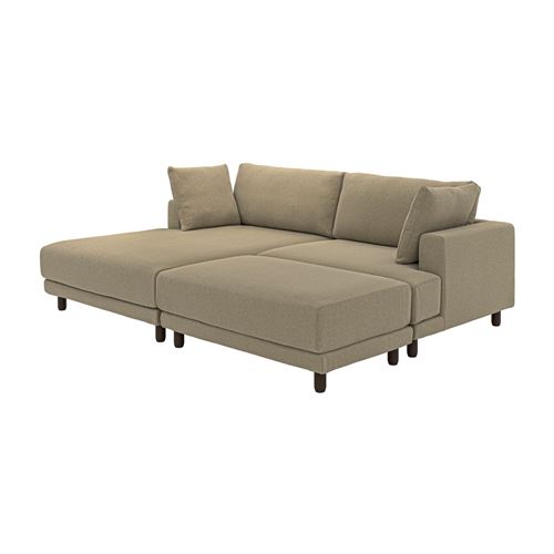 3-seat sofa with chaise longue