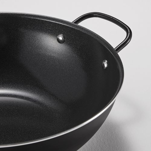 IKEA - BLAGYLTA, wok, non-stick coating-black, 28 cm