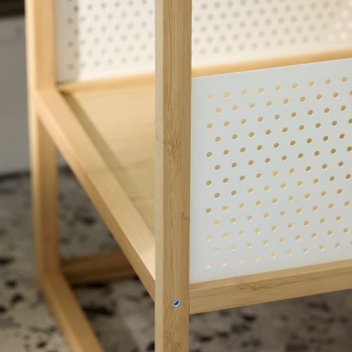 IKEA - GILLERSBERG, komodin, bambu-beyaz, 39x39x56 cm