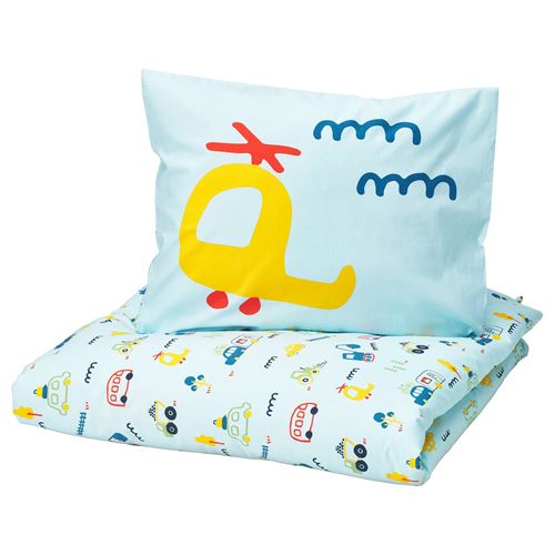 IKEA - BARNDRÖM, çocuk nevresim takımı, mavi, 150x200/50x60 cm