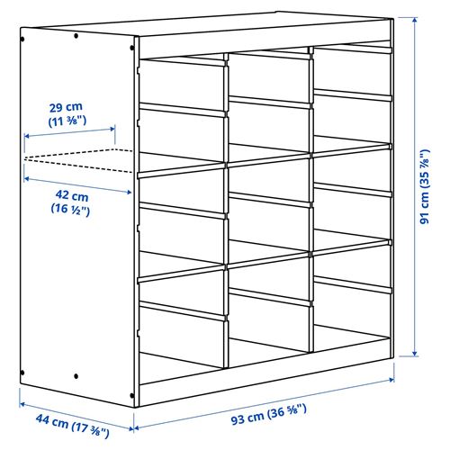 IKEA - TROFAST, storage-unit, pine, 93x44x91 cm