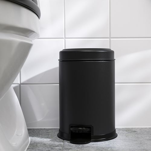 IKEA - PARLSLINKE, waste bin, black, 3 l