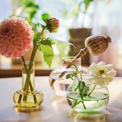IKEA - DOFTRIPS, set of 3 vase, mixed colours