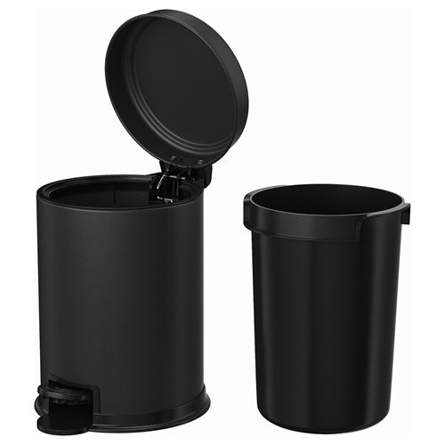 IKEA - PARLSLINKE, waste bin, black, 3 l
