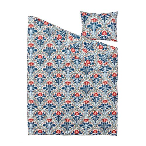 IKEA - SATERVIDE, single duvet cover sets, multicolor-floral pattern, 150x200/50x60 cm