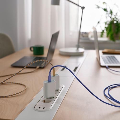 IKEA - SJÖSS, 65W USB-C charger, white, 11 cm