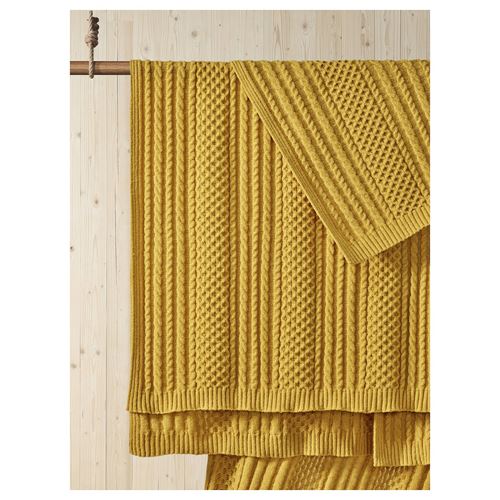 IKEA - SÖRBYSKOGEN, throw, yellow, 130x170 cm