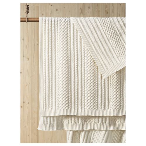 IKEA - SÖRBYSKOGEN, throw, off white, 130x170 cm
