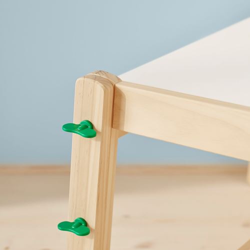 IKEA - FLISAT, children's bench, birch-green