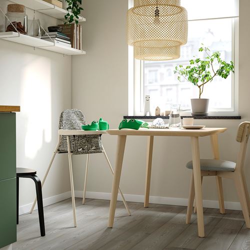 IKEA - SANDKATT, tepsili mama sandalyesi, bej-antrasit, 60x68x91 cm