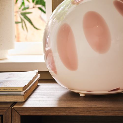 IKEA - FADO, abajur, pembe, 25 cm