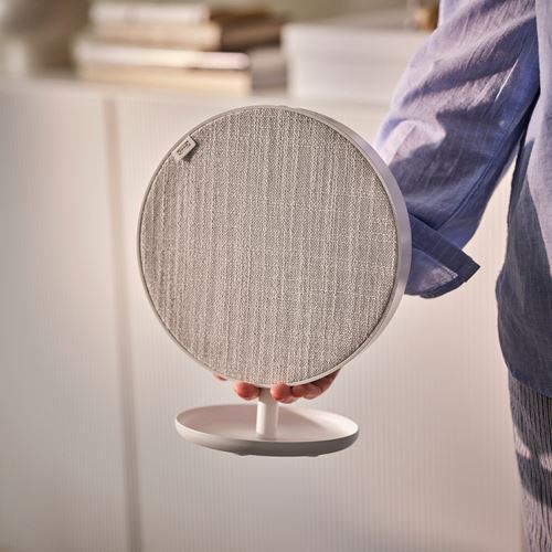 IKEA - SOLSKYDD, taşınabilir bluetooth hoparlör, beyaz, 19 cm