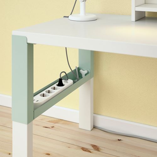 IKEA - PAHL, kid's desk, white/green, 96x58 cm