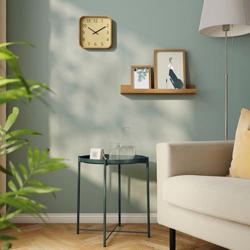 IKEA - SKOGSSVALA, duvar saati, meşe kaplama, 24x24 cm