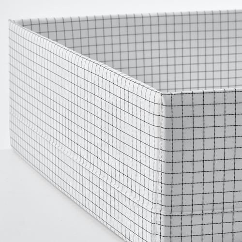 IKEA - STUK, box with compartments, white/black, 32x51x10 cm