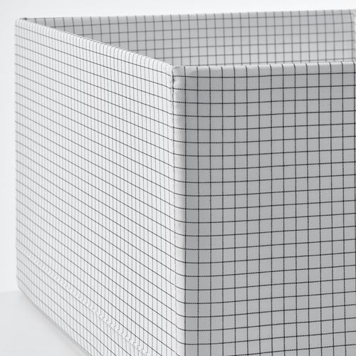 IKEA - STUK, box with compartments, white/black, 32x51x18 cm