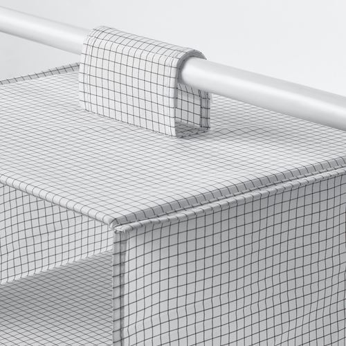 IKEA - STUK, storage with compartments, white/black, 30x30x90 cm