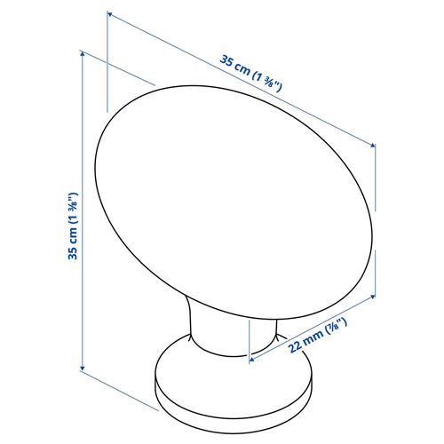 IKEA - ENERYDA, topuz, pirinç rengi, 35 mm