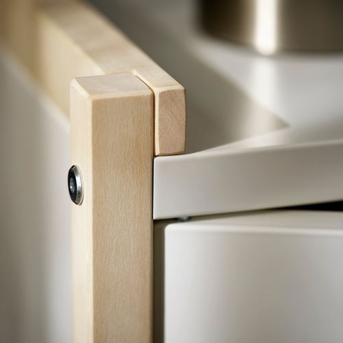 IKEA - EKENABBEN, yan sehpa, titrek kavak-beyaz, 70x35x51 cm