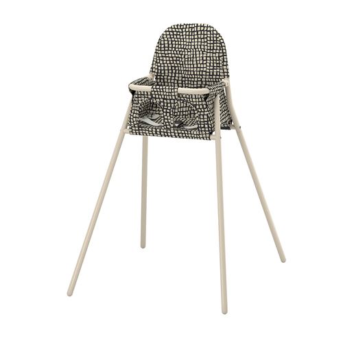 IKEA - SANDKATT, tepsili mama sandalyesi, bej-antrasit, 60x68x91 cm