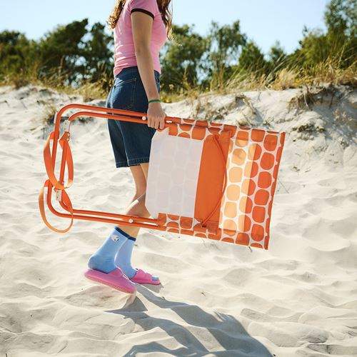 IKEA - STRANDÖN, plaj sandalyesi, parlak turuncu