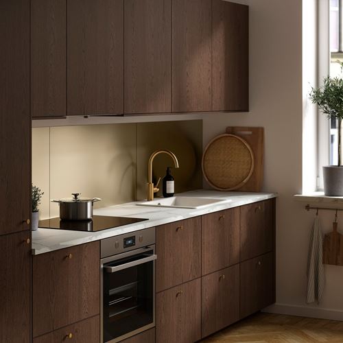 IKEA - LYSEKIL, two-sided wall panel, stainless steel-brass, 119,6x55 cm