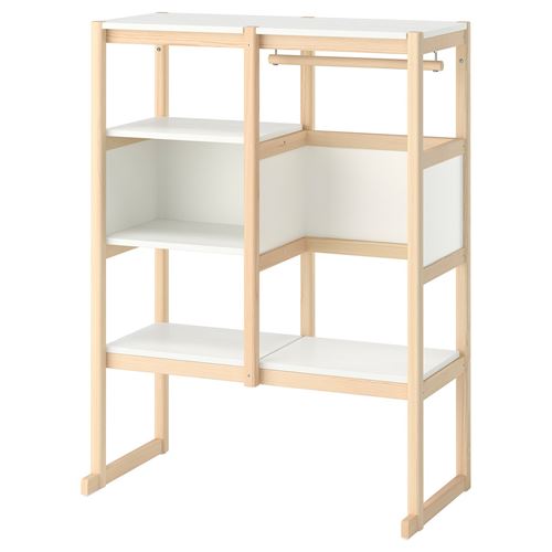 IKEA - FLISAT, storage-unit, pine/white, 88x38x117 cm