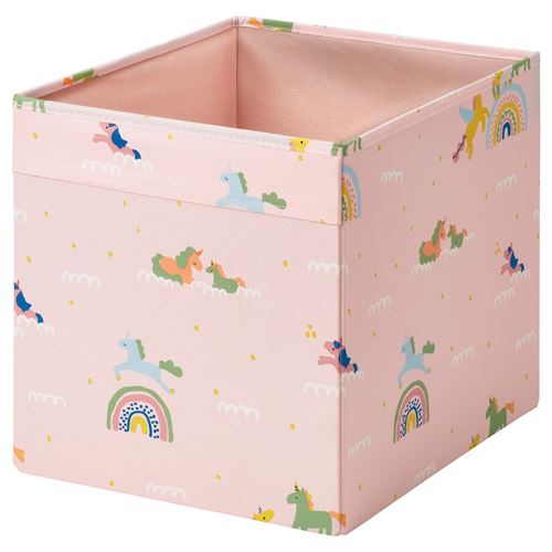 IKEA - REGNBROMS, box, pink-multicolor, 33x38x33 cm