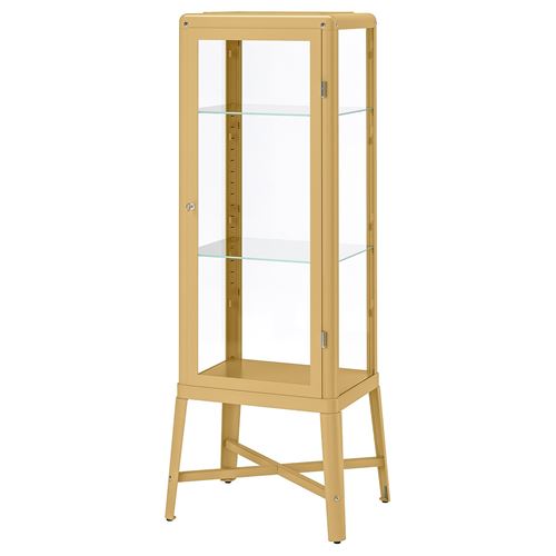 IKEA - FABRIKOR, glass cabinet, dark yellow, 57x150 cm
