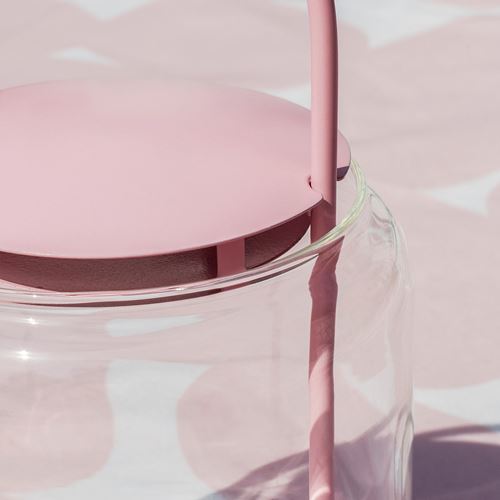 IKEA - TOFSAND, lantern, pink, 21 cm