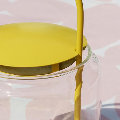 IKEA - TOFSAND, lantern, yellow, 21 cm