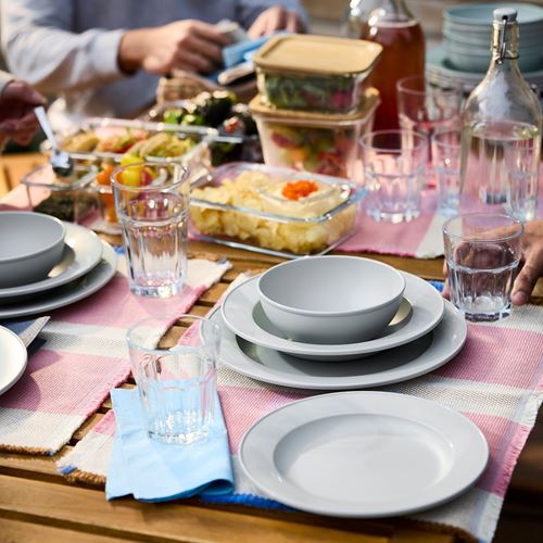 IKEA - SIMKRABBA, çukur tabak, yeşil-gri, 22 cm