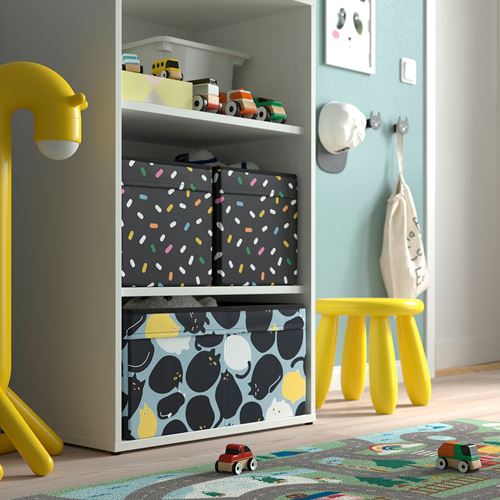 IKEA - SKAJARE, kutu, siyah-mavi, 53x37x26 cm