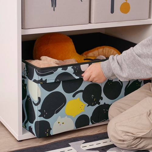 IKEA - SKAJARE, kutu, siyah-mavi, 53x37x26 cm