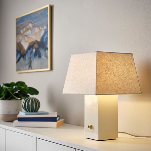 IKEA - HALGATT, table lamp, white, 35 cm